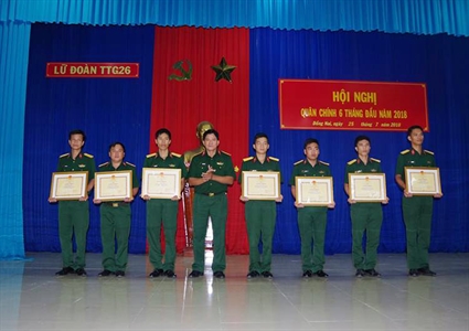 Lữ đoàn 26 hội nghị quân chính 6 tháng đầu năm 2018