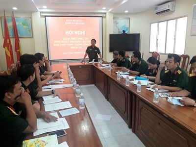Đảng ủy quân sự quận 1: Học tập, quán triệt, triển khai thực hiện Nghị quyết Trung ương 7, Khóa XII