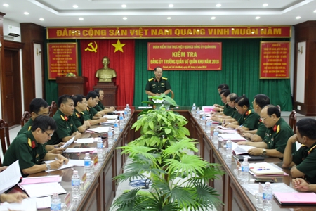 Quân khu 7 kiểm tra thực hiện Quy chế dân chủ ở cơ sở tại Trường quân sự Quân sự Quân khu