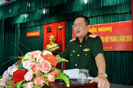 Giao ban công tác thi công đường tuần tra biên giới tháng 8 năm 2018