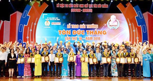 Trao Giải thưởng Tôn Đức Thắng cho 11 kỹ sư, công nhân tiêu biểu