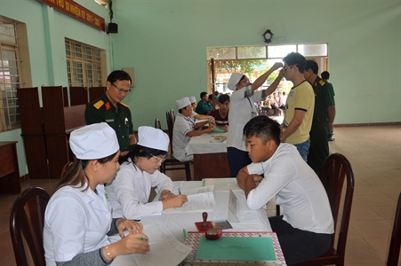 Bộ CHQS tỉnh Tây Ninh kiểm tra công tác sơ tuyển nghĩa vụ quân sự
