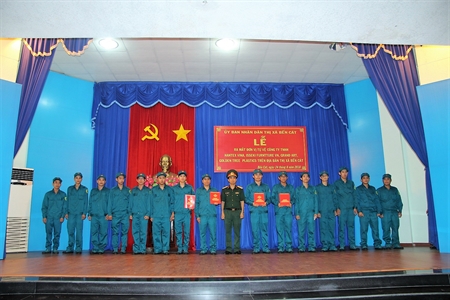 TX.Bến Cát, tỉnh Bình Dương ra mắt đơn vị tự vệ trong doanh nghiệp có yếu tố nước ngoài