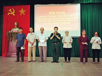 Huyện Đất Đỏ, tỉnh Bà Rịa – Vũng Tàu chi trả chế độ, chính sách một lần cho các đối tượng