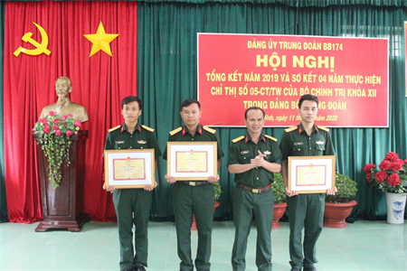 Trung đoàn 174, Bộ CHQS tỉnh Tây Ninh sơ kết 4 năm thực hiện Chỉ thị 05 của Bộ Chính trị