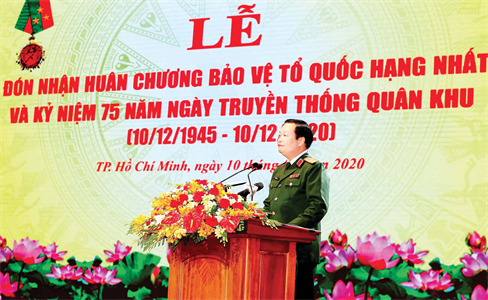 Diễn văn tại Lễ kỷ niệm 75 năm Ngày truyền thống Quân khu 7 (10/12/1945 - 10/12/2020).
