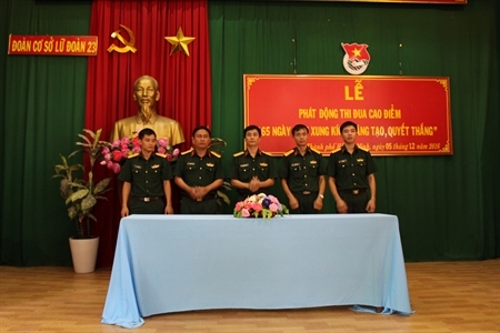 Lữ đoàn 23: Phát động thi đua đột kích 65 ngày đêm xung kích, sáng tạo, quyết thắng.