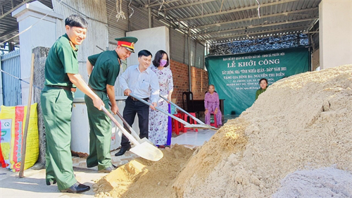 Ban CHQS huyện Đất Đỏ, tỉnh BR-VT khởi công xây dựng “Nhà tình nghĩa quân - dân”