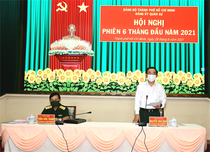 Đảng ủy Quân sự TPHCM hội nghị phiên 6 tháng đầu năm 2021