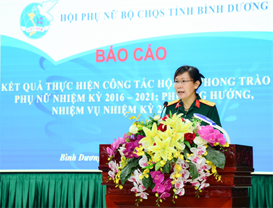 Tổng kết công tác hội và phong trào phụ nữ Bộ CHQS tỉnh Bình Dương nhiệm kỳ 2016 - 2021