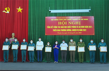 Thành phố Thuận An tổng kết công tác giáo dục quốc phòng, an ninh năm 2021