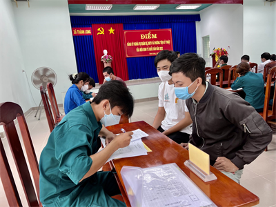 Huyện Châu Thành, tỉnh Tây Ninh đăng ký nghĩa vụ quân sự
