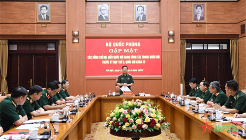 Bộ Quốc phòng gặp mặt các đại biểu Quốc hội đang công tác trong Quân đội