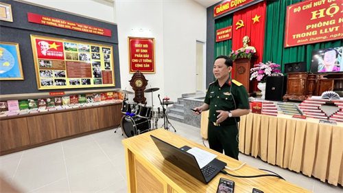 Ban CHQS thị xã Tân Uyên tham gia Hội thi phòng Hồ Chí Minh trong LLVT tỉnh Bình Dương năm 2022
