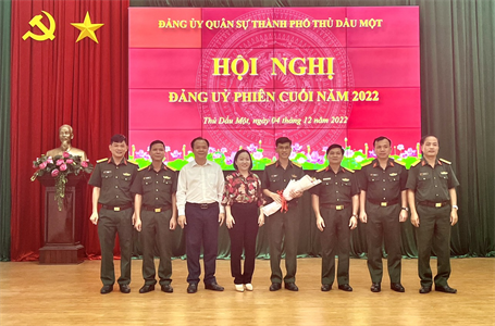 Đảng ủy Quân sự thành phố Thủ Dầu Một, tỉnh Bình Dương hội nghị phiên cuối năm 2022