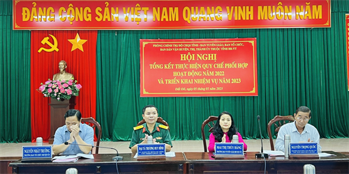 Phòng Chính trị Bộ CHQS tỉnh Bà Rịa-Vũng Tàu triển khai quy chế phối hợp hoạt động năm 2023