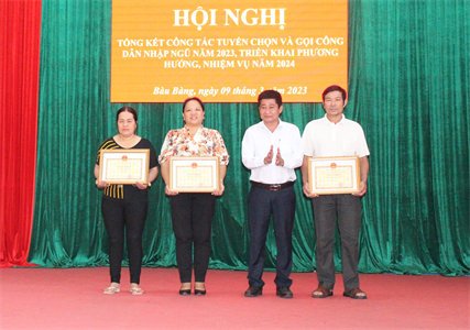 Huyện Bàu Bàng tổng kết công tác tuyển chọn và gọi công dân nhập ngũ năm 2023