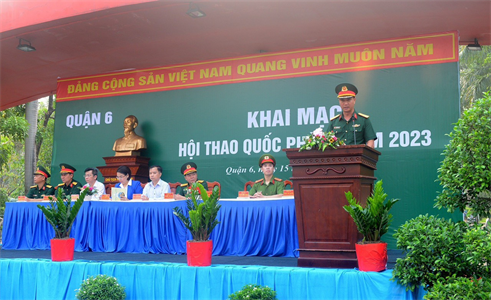 Quận 6 khai mạc Hội thao quốc phòng năm 2023