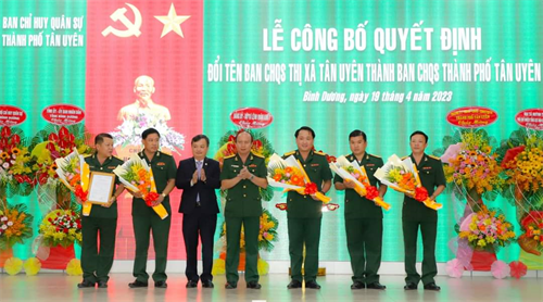 Xây dựng LLVT thành phố Tân Uyên vững mạnh, đáp ứng yêu cầu nhiệm vụ trong tình hình mới