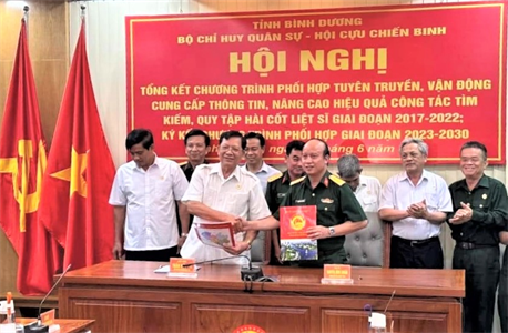 Tỉnh Bình Dương: Tăng cường phối hợp nâng cao hiệu quả công tác tìm kiếm, quy tập hài cốt liệt sĩ