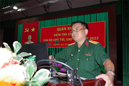 Quân khu kiểm tra nhận thức chính trị năm 2023 tại Bộ CHQS tỉnh Tây Ninh và Sư đoàn 5