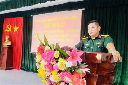 Ban CHQS huyện Xuyên Mộc bế mạc Hội thi “Doanh trại chính quy, xanh, sạch, đẹp”
