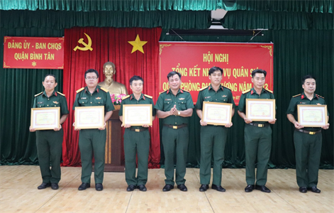 Ban CHQS quận Bình Tân tổng kết công tác quân sự, quốc phòng địa phương năm 2023
