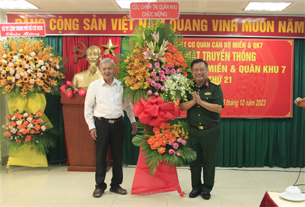 Ban Liên lạc Cơ quan Cán bộ Miền và Quân khu 7 họp mặt kỷ niệm ngày truyền thống