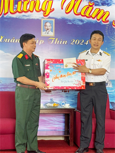 Tỉnh Bình Dương thăm, chúc tết cán bộ, chiến sĩ Vùng 5 Hải quân