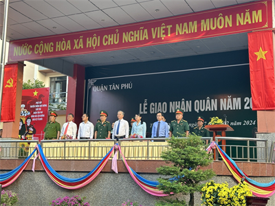 Quận Tân Phú hoàn thành giao quân năm 2024