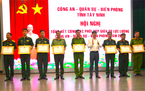 Công an - Quân sự - Biên phòng tỉnh Tây Ninh tổng kết công tác phối hợp năm 2023