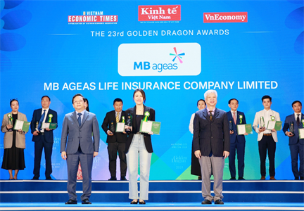 MB Ageas Life lọt Top doanh nghiệp FDI tiêu biểu 2023 nhận giải thưởng Rồng Vàng