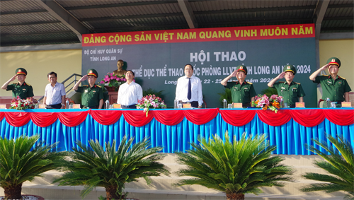 Bộ CHQS tỉnh Long An khai mạc Hội thao thể dục thể thao quốc phòng LLVT năm 2024