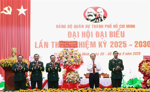 Khai mạc Đại hội đại biểu Đảng bộ Quân sự Thành phố Hồ Chí Minh lần thứ I, nhiệm kỳ 2025 - 2030