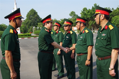 Thượng tướng Lương Cường, Chủ nhiệm Tổng Cục Chính trị kiểm tra Sư đoàn 5