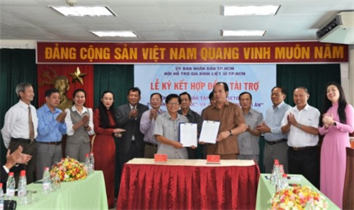 Hội Hỗ trợ gia đình liệt sĩ TP.HCM ký kết thỏa thuận tài trợ