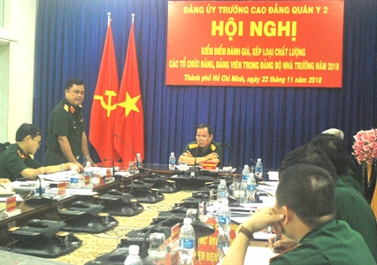 Trường Cao đẳng Quân y 2 hội nghị đánh giá, xếp loại chất lượng Đảng