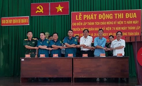 Ban CHQS Quận 8 phát động đợt thi đua đột kích “Giữ nghiêm kỷ luật, bảo đảm an toàn, hoàn thành tốt nhiệm vụ”