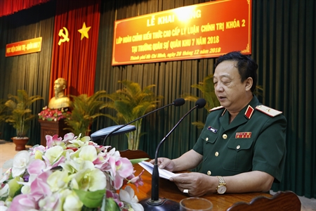 Học viện Chính trị khai giảng lớp hoàn chỉnh kiến thức cao cấp lý luận chính trị khóa 2 tại Quân khu 7