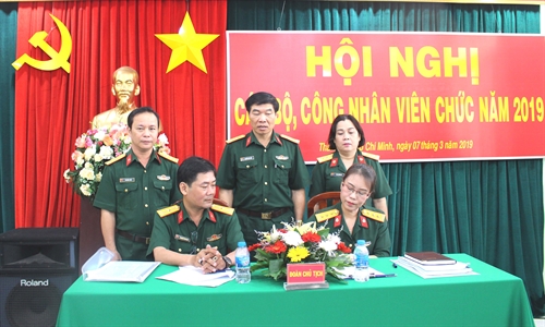 Đoàn Văn công Quân khu tổ chức hội nghị cán bộ, công nhân viên chức năm 2019