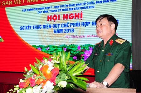 Cục chính trị Quân khu 7 sơ kết qui chế phối hợp với các ban thuộc tỉnh ủy, thành ủy trên địa bàn