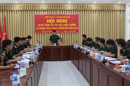 Khối thi đua 4 cơ quan Quân khu sơ kết công tác thi đua, khen thưởng và phong trào Thi đua quyết thắng