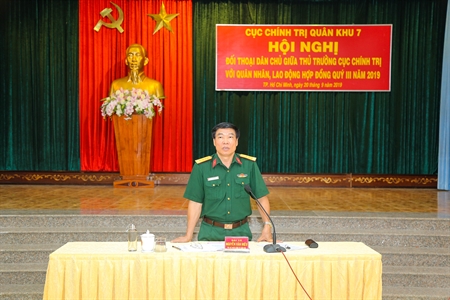 Cục Chính trị Quân khu: Đối thoại dân chủ giữa Thủ trưởng Cục Chính trị với quân nhân, lao động hợp đồng