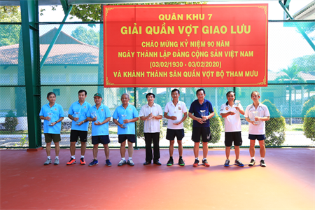 Bộ Tư lệnh Quân khu 7 tổ chức giải thi đấu quần vợt chào mừng ngày kỷ niệm