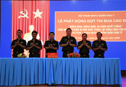 Bộ Tham mưu phát động thi đua cao điểm chào mừng ngày thành lập Đảng