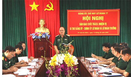 Bàn giao chức trách, nhiệm vụ Chính ủy, Lữ đoàn trưởng Lữ đoàn 77 Quân khu 7