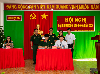 Xí nghiệp may - Cục Hậu cần Quân khu 7 tổ chức Hội nghị đại biểu người lao động năm 2020