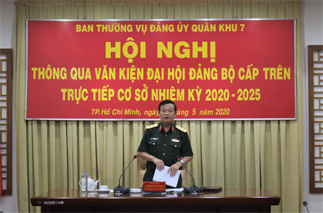 Thường vụ Đảng ủy Quân khu thông qua văn kiện Đại hội Đảng bộ Trường Quân sự nhiệm kỳ 2020 - 2025