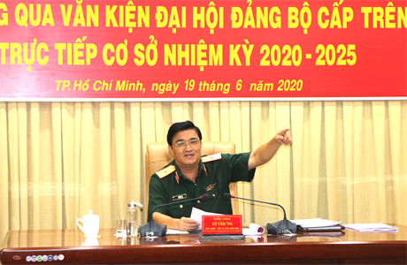 Thường vụ Đảng ủy Quân khu thông qua văn kiện Đại hội Đảng bộ Cục Hậu cần