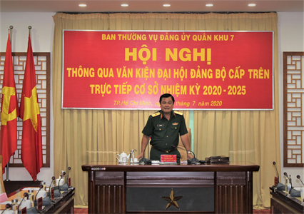 Thường vụ Đảng ủy Quân khu 7 thông qua văn kiện Đại hội Đảng bộ Cục chính trị